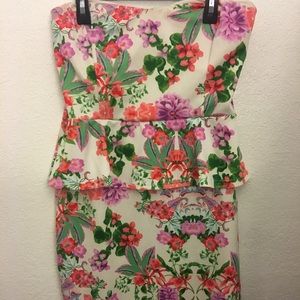 Peplum short mini dress